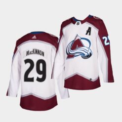 Colorado Avalanche Nathan MacKinnon Away White Jersey