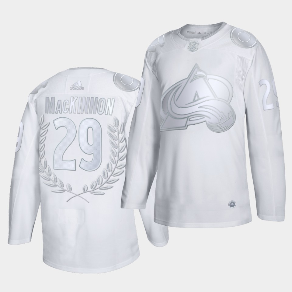 Colorado Avalanche Nathan MacKinnon Calder Memorial Collection White Jersey Colorado Avalanche Nathan MacKinnon Calder Memorial Collection White Jersey