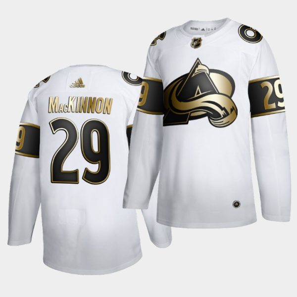 Colorado Avalanche Nathan MacKinnon Golden Edition White Jersey Colorado Avalanche Nathan MacKinnon Golden Edition White Jersey