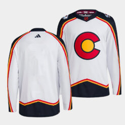 Colorado Avalanche Team 2022 Reverse Retro White Jersey