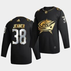 Columbus Blue Jackets Boone Jenner Golden Edition Limited Black Jersey