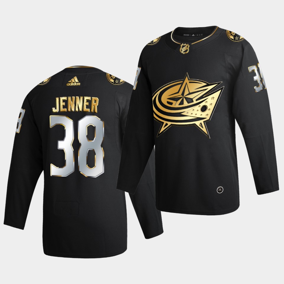 Columbus Blue Jackets Boone Jenner Golden Edition Limited Black Jersey Columbus Blue Jackets Boone Jenner Golden Edition Limited Black Jersey