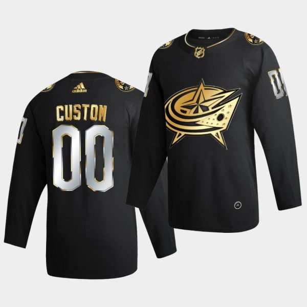 Columbus Blue Jackets Custom Golden Edition Limited Black Jersey Columbus Blue Jackets Custom Golden Edition Limited Black Jersey