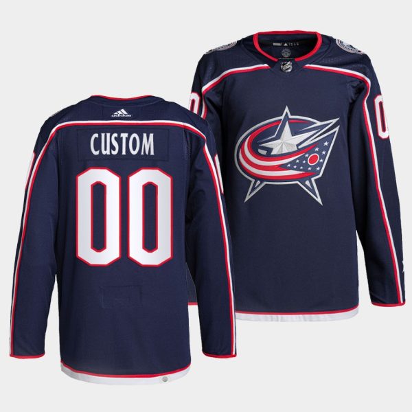 Columbus Blue Jackets Custom Home Navy Jersey Columbus Blue Jackets Custom Home Navy Jersey