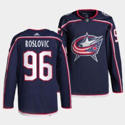 Columbus Blue Jackets Jack Roslovic Home Navy Jersey