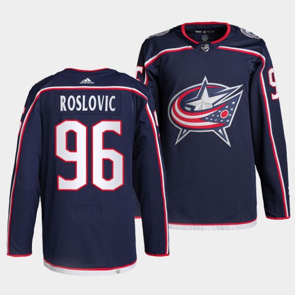 Columbus Blue Jackets Jack Roslovic Home Navy Jersey Columbus Blue Jackets Jack Roslovic Home Navy Jersey