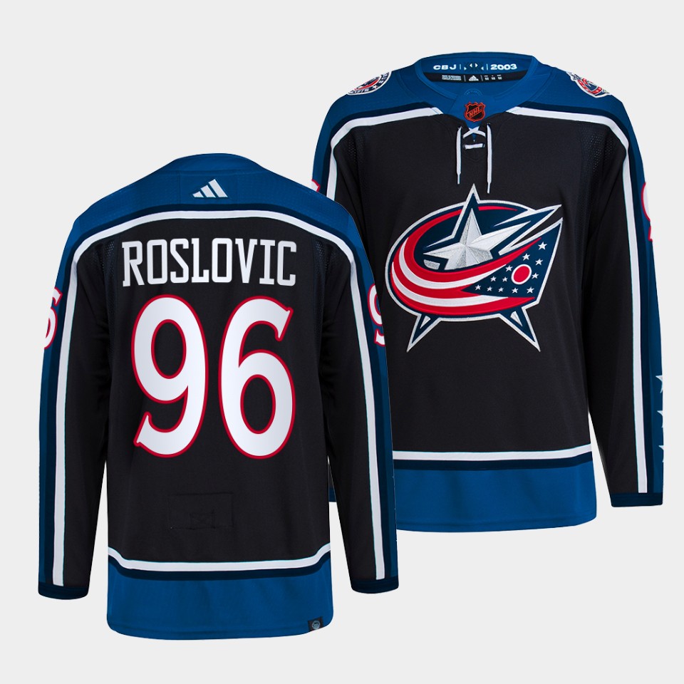 Columbus Blue Jackets Jack Roslovic Reverse Navy Jersey Columbus Blue Jackets Jack Roslovic Reverse Navy Jersey