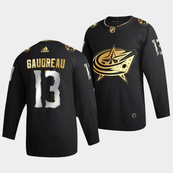 Columbus Blue Jackets Johnny Gaudreau Golden Edition Black Jersey Columbus Blue Jackets Johnny Gaudreau Golden Edition Black Jersey