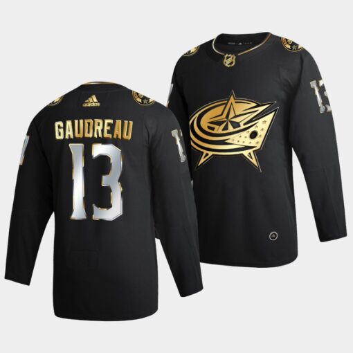 Columbus Blue Jackets Johnny Gaudreau Golden Edition Black Jersey
