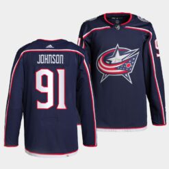 Columbus Blue Jackets Kent Johnson Home Navy Jersey