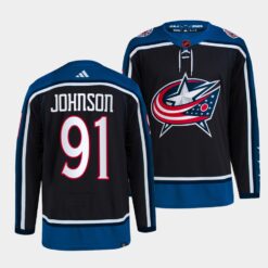 Columbus Blue Jackets Kent Johnson Reverse Navy Jersey