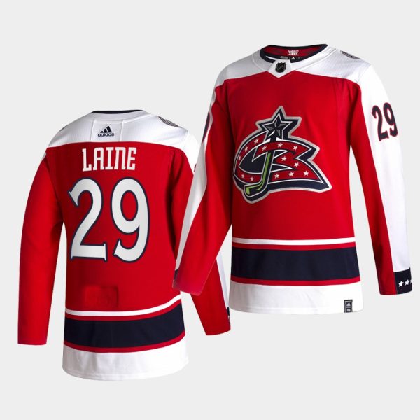Columbus Blue Jackets Patrik Laine Reverse Red Special Edition Jersey Columbus Blue Jackets Patrik Laine Reverse Red Special Edition Jersey