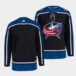 Columbus Blue Jackets Team 2022 Reverse Retro Navy Jersey