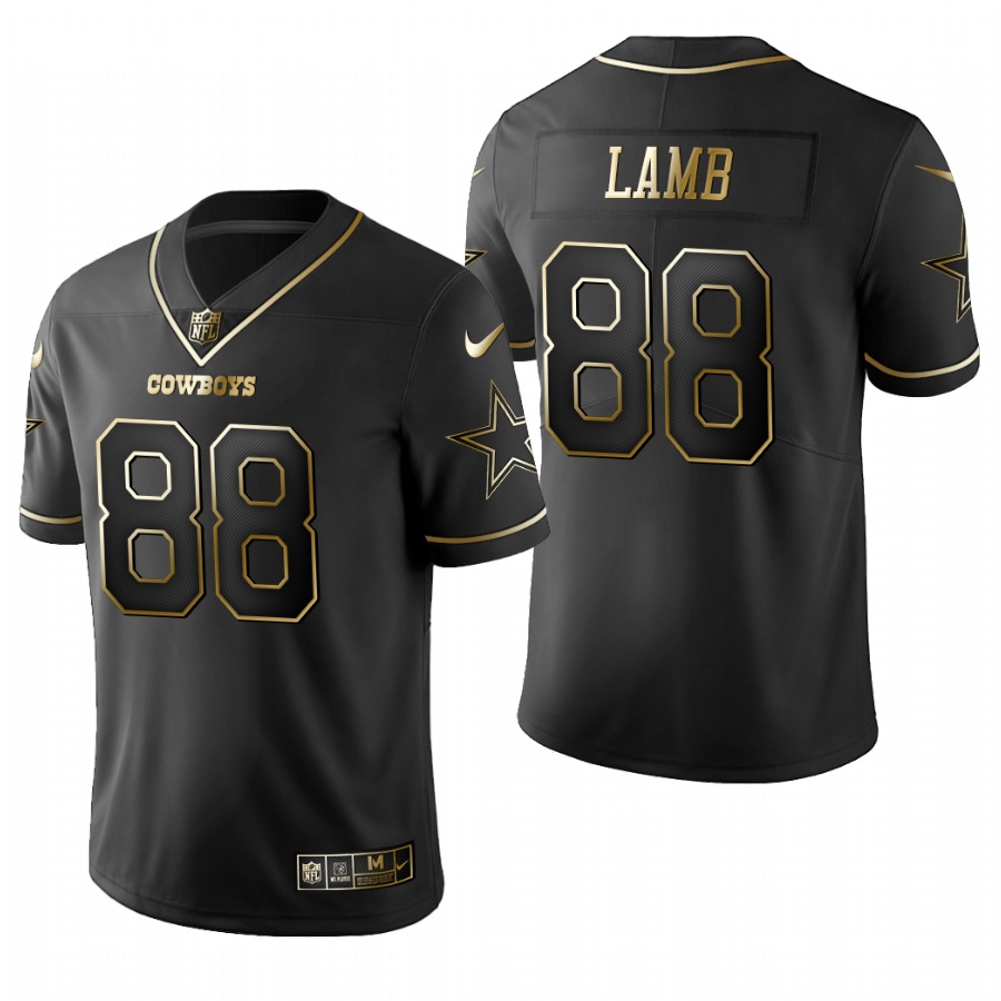 Dallas Cowboys CeeDee Lamb Black Golden Limited Jersey Dallas Cowboys CeeDee Lamb Black Golden Limited Jersey