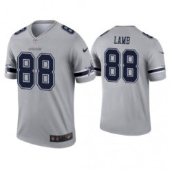 Dallas Cowboys CeeDee Lamb Gray Inverted Limited Jersey