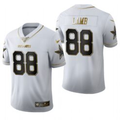 Dallas Cowboys CeeDee Lamb White Golden Limited Jersey
