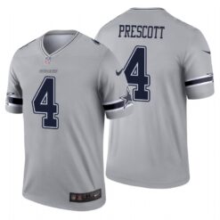 Dallas Cowboys Dak Prescott Gray Inverted Limited Jersey