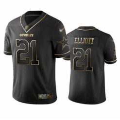 Dallas Cowboys Ezekiel Elliott Black Golden Limited Jersey