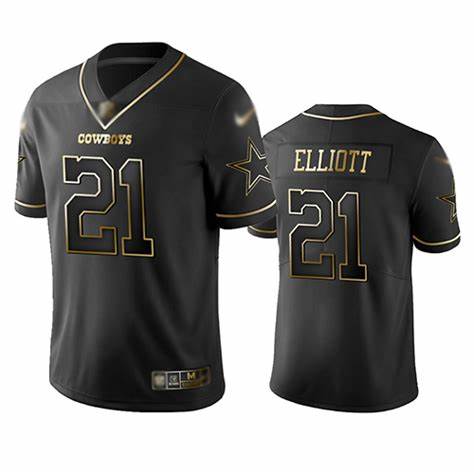 Dallas Cowboys Ezekiel Elliott Black Golden Limited Jersey Dallas Cowboys Ezekiel Elliott Black Golden Limited Jersey