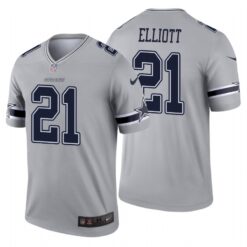 Dallas Cowboys Ezekiel Elliott Gray Inverted Limited Jersey