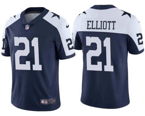 Dallas Cowboys Ezekiel Elliott Navy Alternate Limited Jersey