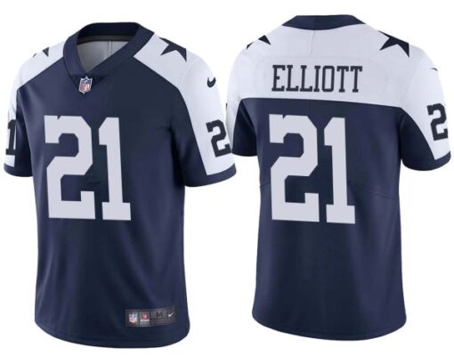 Dallas Cowboys Ezekiel Elliott Navy Alternate Limited Jersey