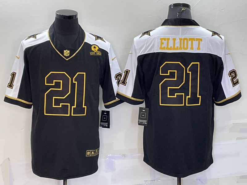 Dallas Cowboys Ezekiel Elliott Thanksgiving Black Gold Limited Jersey Dallas Cowboys Ezekiel Elliott Thanksgiving Black Gold Limited Jersey