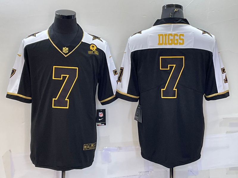 Dallas Cowboys Trevon Diggs Thanksgiving Black Gold Limited Jersey Dallas Cowboys Trevon Diggs Thanksgiving Black Gold Limited Jersey