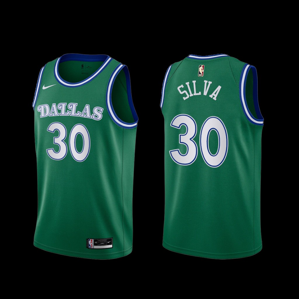 Dallas Mavericks Chris Silva 2022-23 Classic Edition Jersey Green Dallas Mavericks Chris Silva 2022-23 Classic Edition Jersey Green