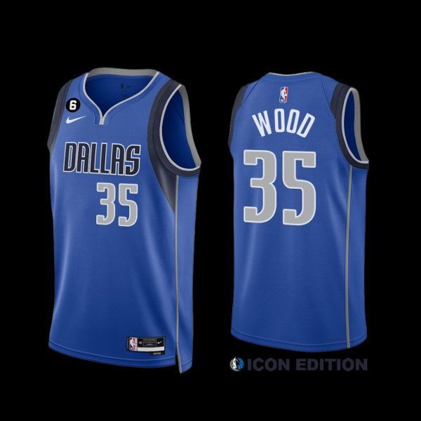 Dallas Mavericks Christian Wood 2022-23 Icon Edition Jersey Royal Dallas Mavericks Christian Wood 2022-23 Icon Edition Jersey Royal