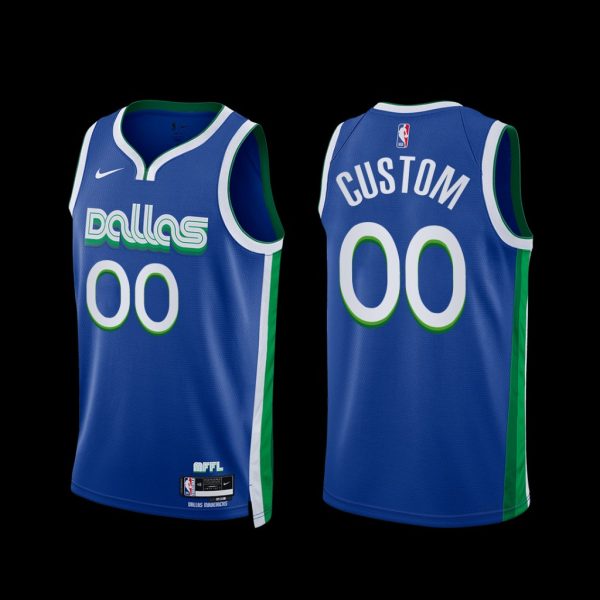 Dallas Mavericks Custom 2022-23 City Edition Jersey Blue Dallas Mavericks Custom 2022-23 City Edition Jersey Blue