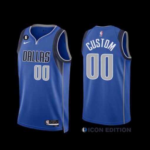 Dallas Mavericks Custom 2022-23 Icon Edition Jersey Royal