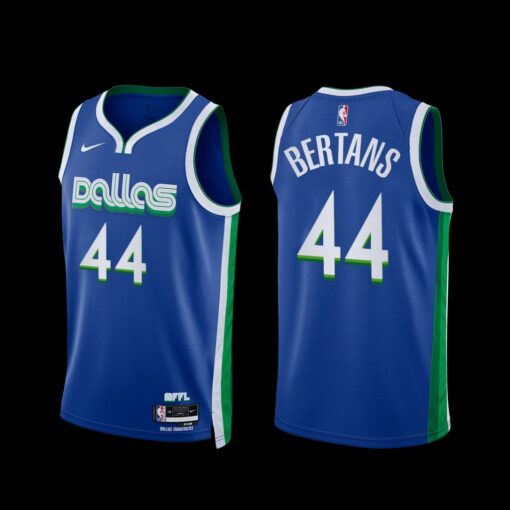 Dallas Mavericks Davis Bertans 2022-23 City Edition Jersey Blue
