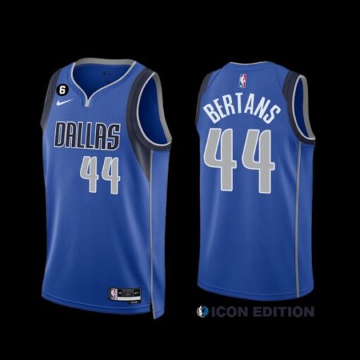 Dallas Mavericks Davis Bertans 2022-23 Icon Edition Jersey Royal