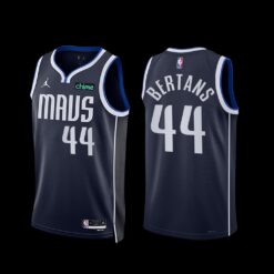 Dallas Mavericks Davis Bertans 2022-23 Statement Edition Jersey Navy
