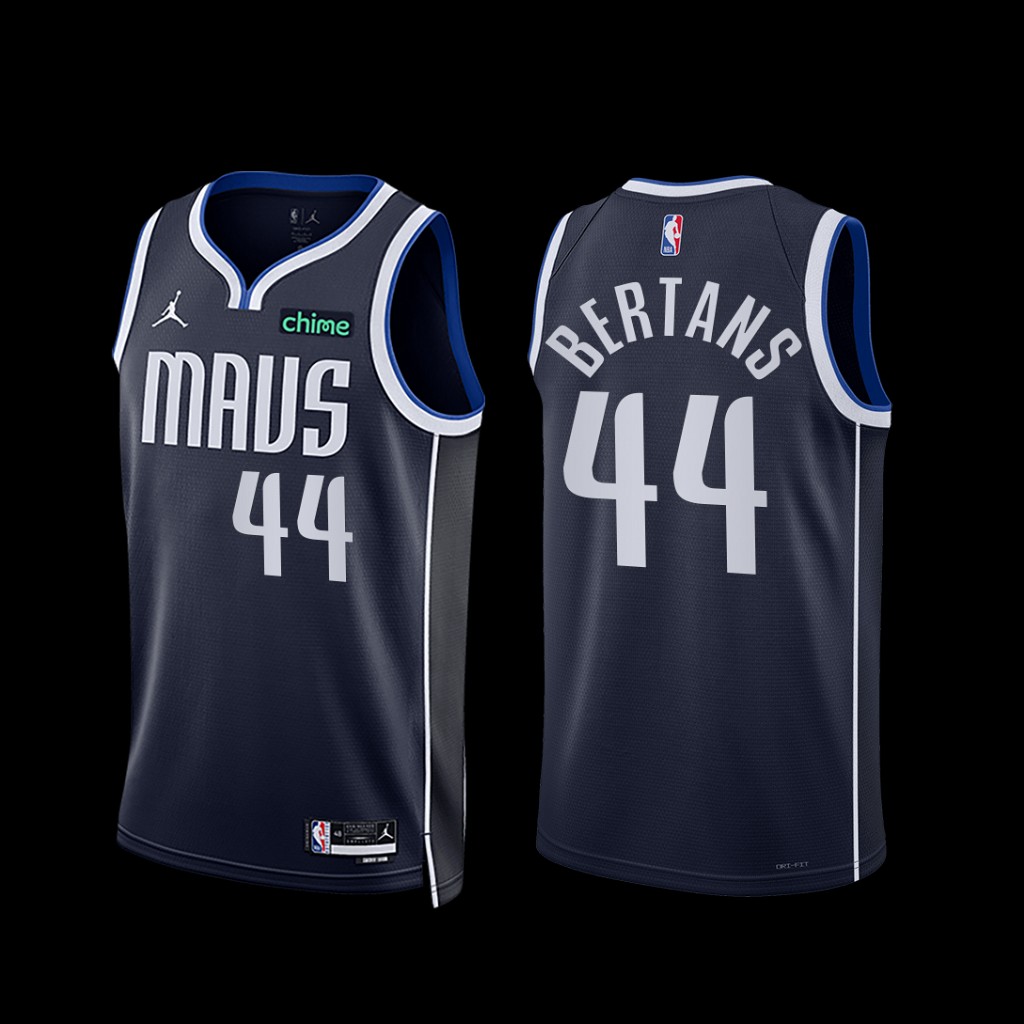 Dallas Mavericks Davis Bertans 2022-23 Statement Edition Jersey Navy Dallas Mavericks Davis Bertans 2022-23 Statement Edition Jersey Navy