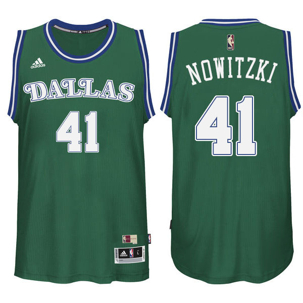 Dallas Mavericks Dirk Nowitzki Green Throwback Jersey Dallas Mavericks Dirk Nowitzki Green Throwback Jersey