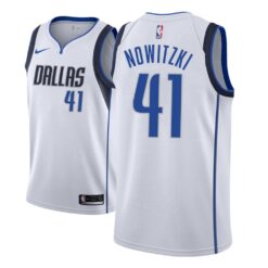 Dallas Mavericks Dirk Nowitzki White Association Jersey