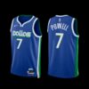 Dallas Mavericks Dwight Powell 2022-23 White Association Edition Jersey