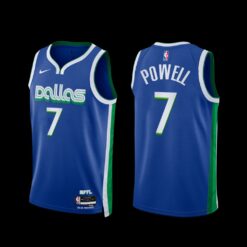 Dallas Mavericks Dwight Powell 2022-23 City Edition Jersey Blue