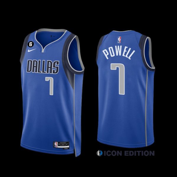 Dallas Mavericks Dwight Powell 2022-23 Icon Edition Jersey Royal Dallas Mavericks Dwight Powell 2022-23 Icon Edition Jersey Royal
