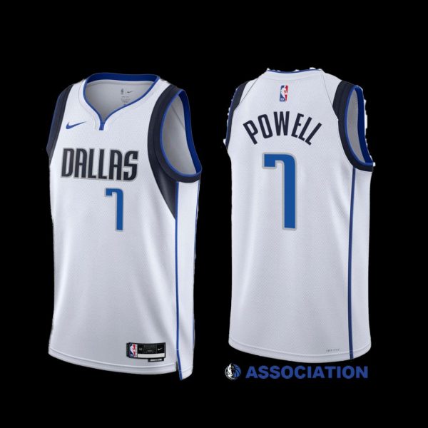 Dallas Mavericks Dwight Powell 2022-23 White Association Edition Jersey Dallas Mavericks Dwight Powell 2022-23 White Association Edition Jersey
