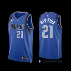 Dallas Mavericks Frank Ntilikina 2022-23 Icon Edition Jersey Royal