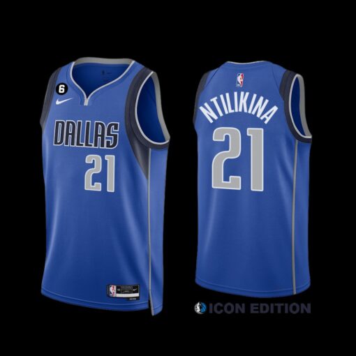 Dallas Mavericks Frank Ntilikina 2022-23 Icon Edition Jersey Royal
