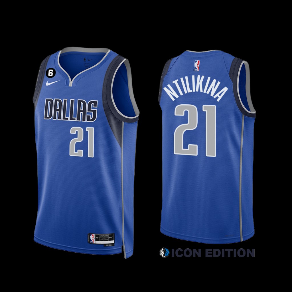 Dallas Mavericks Frank Ntilikina 2022-23 Icon Edition Jersey Royal Dallas Mavericks Frank Ntilikina 2022-23 Icon Edition Jersey Royal