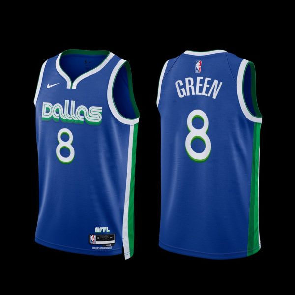 Dallas Mavericks Josh Green 2022-23 City Edition Jersey Blue Dallas Mavericks Josh Green 2022-23 City Edition Jersey Blue
