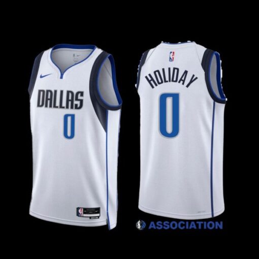Dallas Mavericks Justin Holiday 2022-23 Association Edition Jersey White