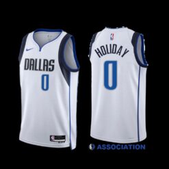 Dallas Mavericks Justin Holiday 2022-23 Association Edition Jersey White