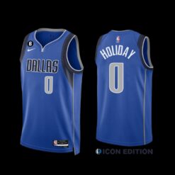 Dallas Mavericks Justin Holiday 2022-23 Icon Edition Jersey Blue
