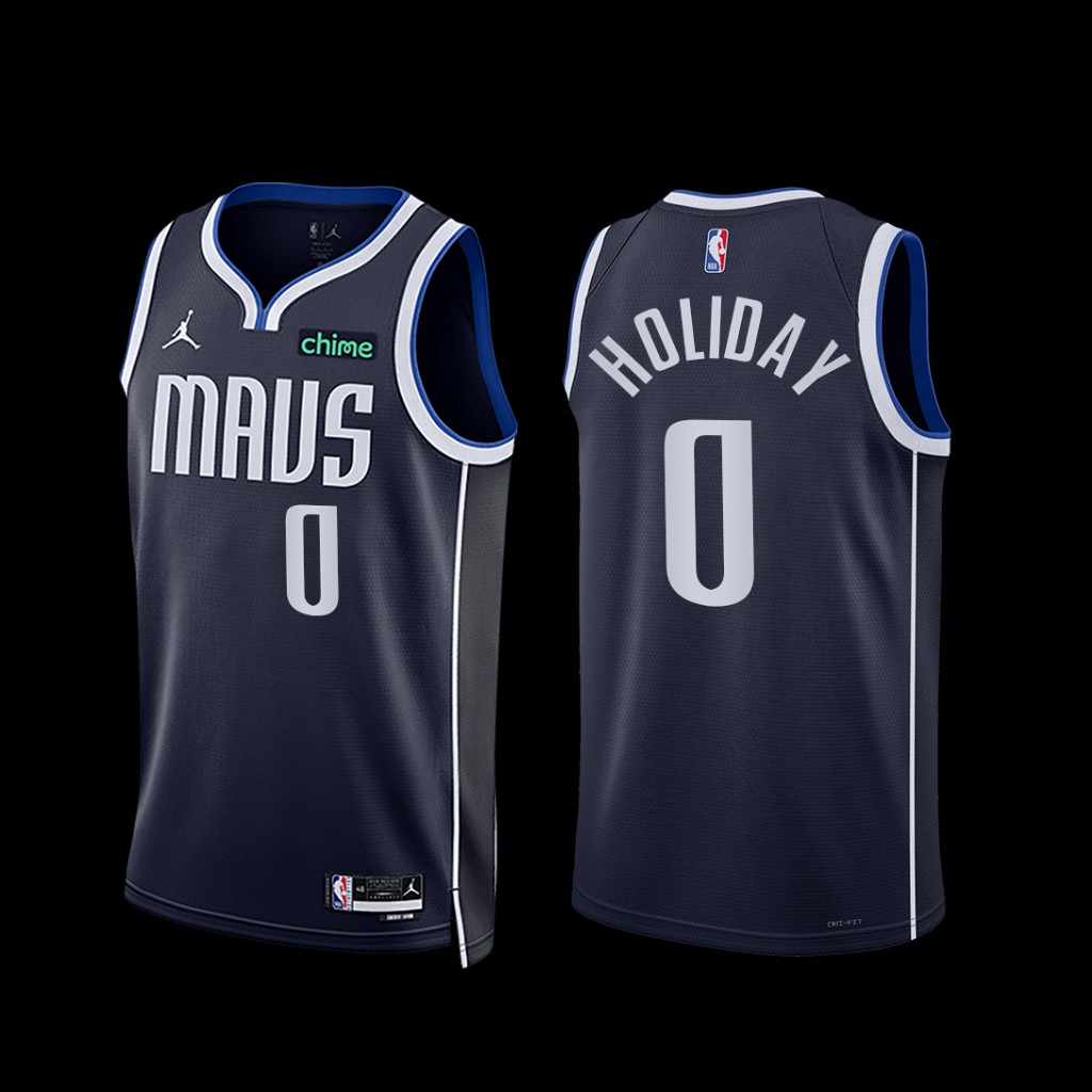 Dallas Mavericks Justin Holiday 2022-23 Statement Edition Jersey Navy Dallas Mavericks Justin Holiday 2022-23 Statement Edition Jersey Navy